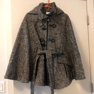 Calvin Klein Tweed Wool Cape (S/M)